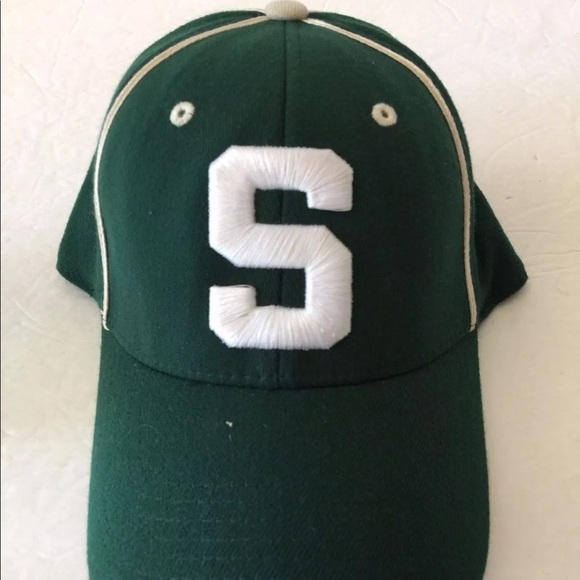 Green Michigan State Spartans Embroidered Cap Hat